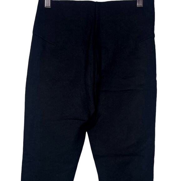 ZARA High Rise Side Appliqués Rhinestone Stripes Cropped Trouser Pants M Black - Picture 10 of 15